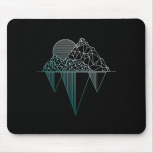 Mountains Vintage Hiking Camping Trekking Climbing Mouse Pad