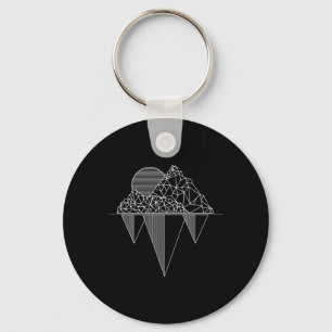 Mountains Vintage Hiking Camping Trekking Outdoor Key Ring