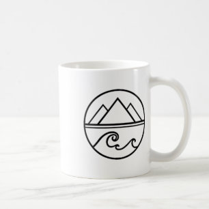 Mountains Waves Nature Outdoor Surf Hiking Hiker S Coffee Mug