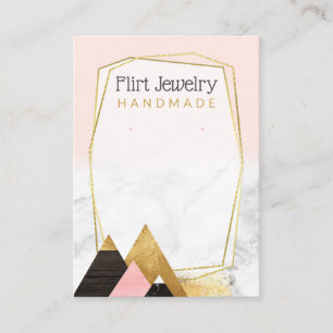 Mountains With Pink And Marble Jewellery Display Business Card