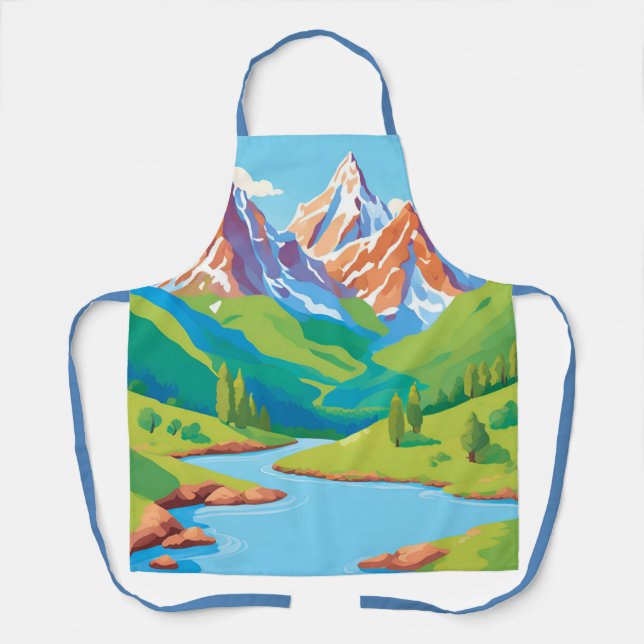 Mountains with Stream  Apron (Front)