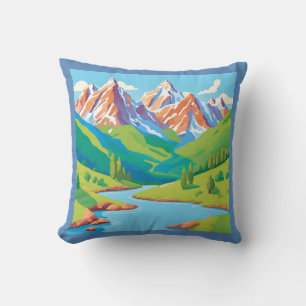 Mountains with Stream Cushion
