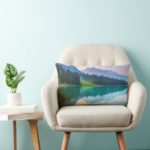 Mountains   Yoho National Park, British Columbia Lumbar Cushion