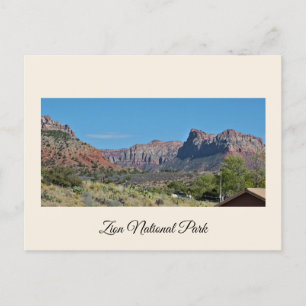 Mountains Zion National Park Postcard