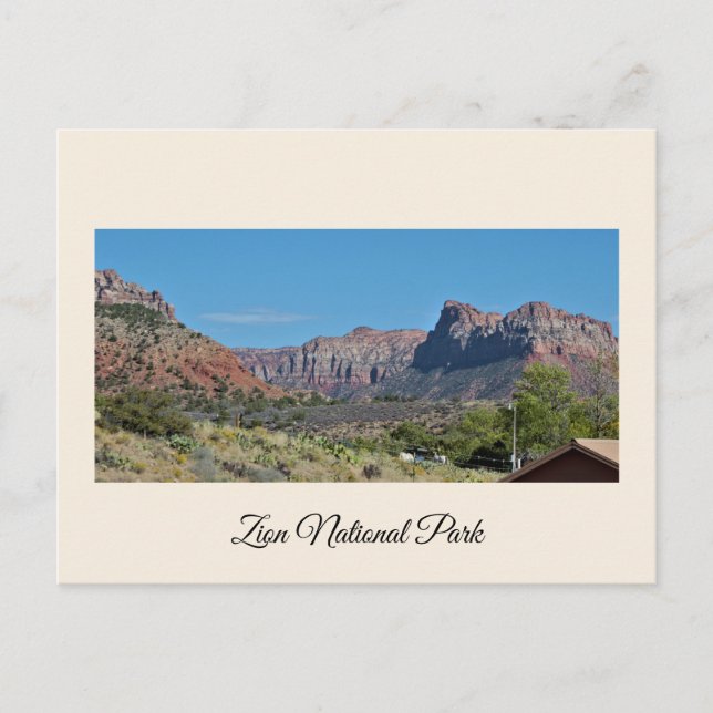 Mountains Zion National Park Postcard (Front)