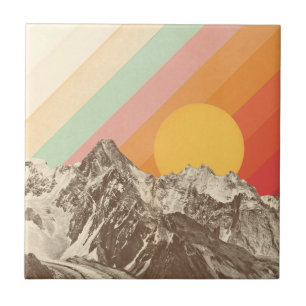 Mountainscape 1 Florent Bodart Ceramic Tile