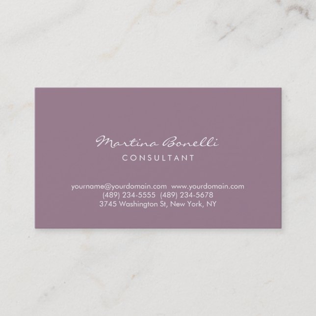 Mountbatten Plymouth Pink Script Business Card (Front)