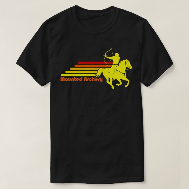 Mounted Archery Retro Equestrian  T-Shirt (Design Front)