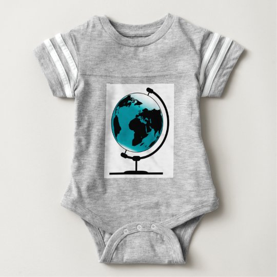Mounted Globe On Rotating Swivel Baby Bodysuit