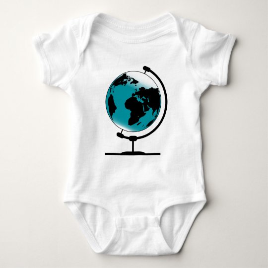 Mounted Globe On Rotating Swivel Baby Bodysuit