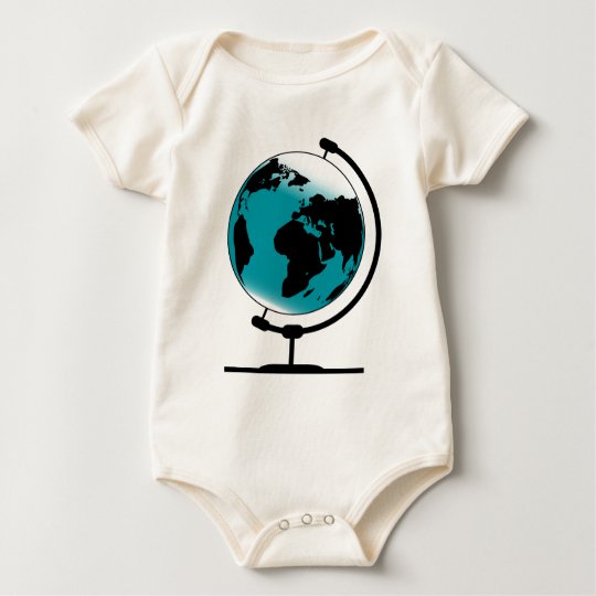 Mounted Globe On Rotating Swivel Baby Bodysuit
