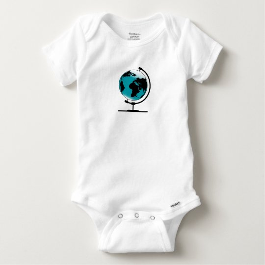 Mounted Globe On Rotating Swivel Baby Onesie