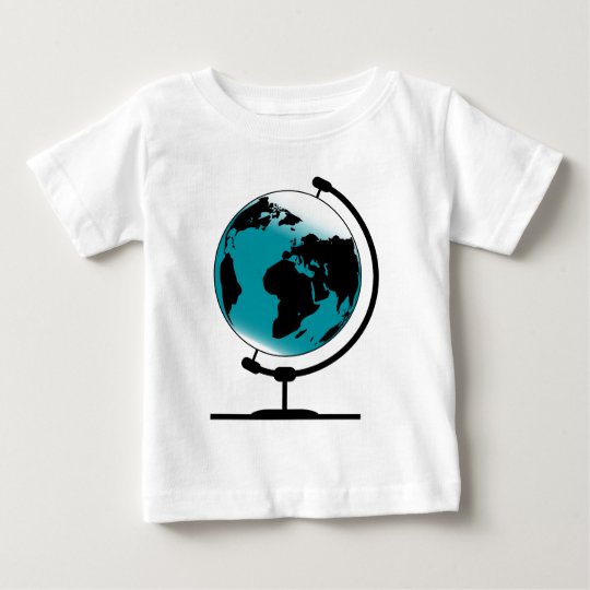 Mounted Globe On Rotating Swivel Baby T-Shirt