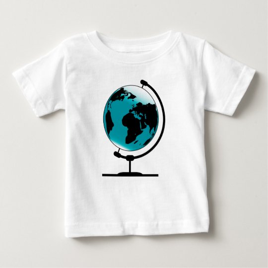 Mounted Globe On Rotating Swivel Baby T-Shirt