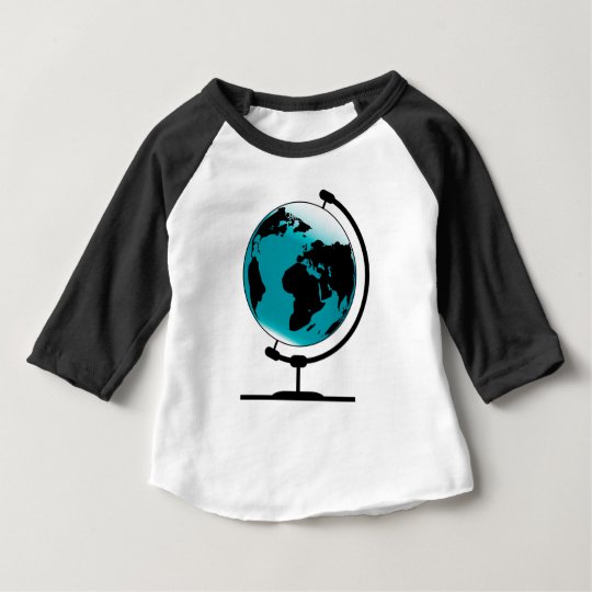 Mounted Globe On Rotating Swivel Baby T-Shirt