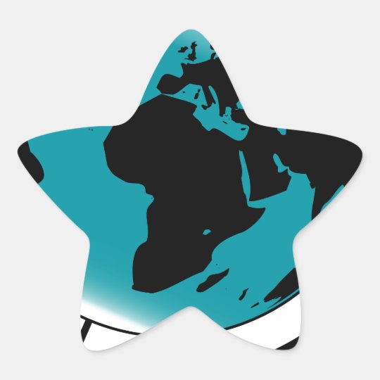 Mounted Globe On Rotating Swivel Star Sticker
