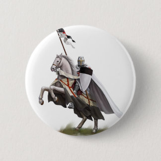 Mounted Knight Templar 6 Cm Round Badge