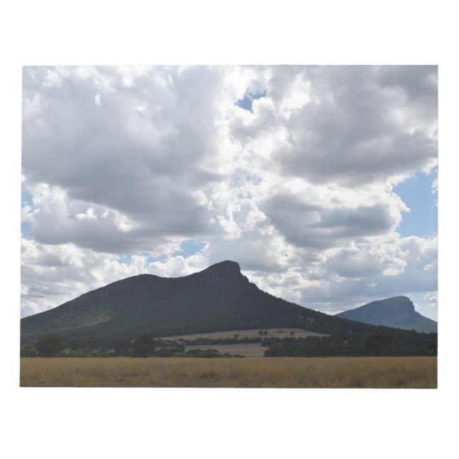 Mounts Sturgeon and Abrupt Under Dramatic Clouds  Notepad (Front)