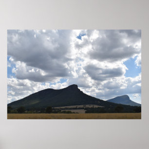 Mounts Sturgeon and Abrupt Under Dramatic Clouds  Poster