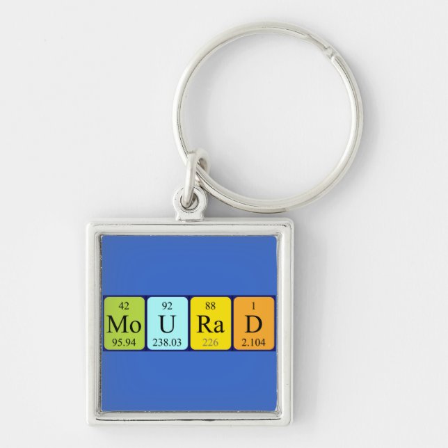 Mourad periodic table name keyring (Front)
