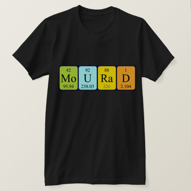 Mourad periodic table name shirt (Design Front)