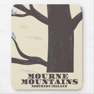 mourne mountains northern ireland travel poster mouse pad