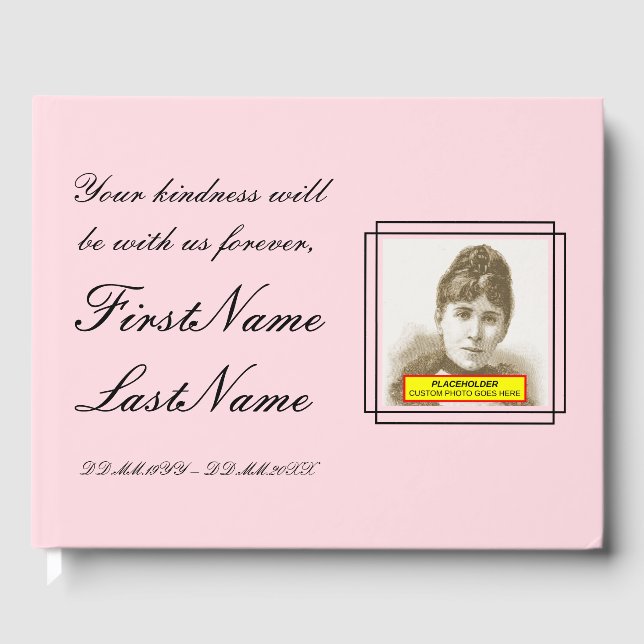 Mournful and Conservative Wake Service Guest Book (Front)