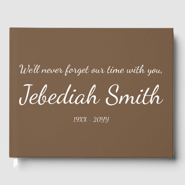 Mournful and Personalised Sympathies Guestbook (Front)