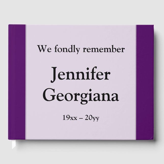 Mournful and Respectable Funeral Guest Book (Front)