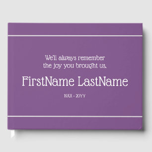 Mournful and Subdued Memorial Guest Book