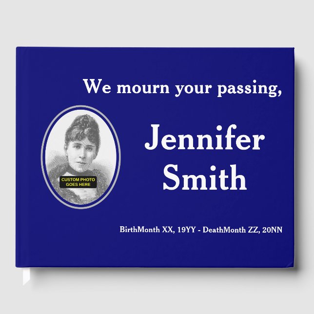 Mournful & Basic Condolences Guestbook (Front)