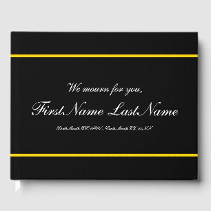 Mournful & Personalised Sympathies Guestbook