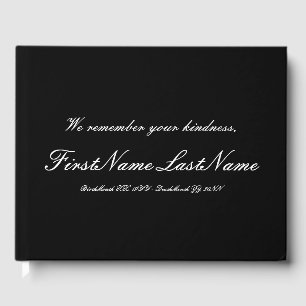 Mournful, Subdued Memorial Guest Book