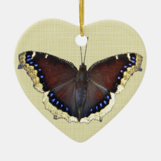 Mourning Cloak Butterfly - Nymphalis antiopa Ceramic Tree Decoration