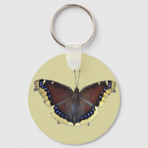 Mourning Cloak Butterfly - Nymphalis antiopa Key Ring