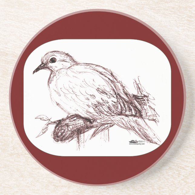 Mourning Dove Baby Coaster (Front)