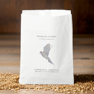 Mourning Dove Bird Seed Packet Funeral Memorial Favour Bag