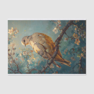 Mourning Dove Oil Painting Ephemera Decoupage Tissue Paper