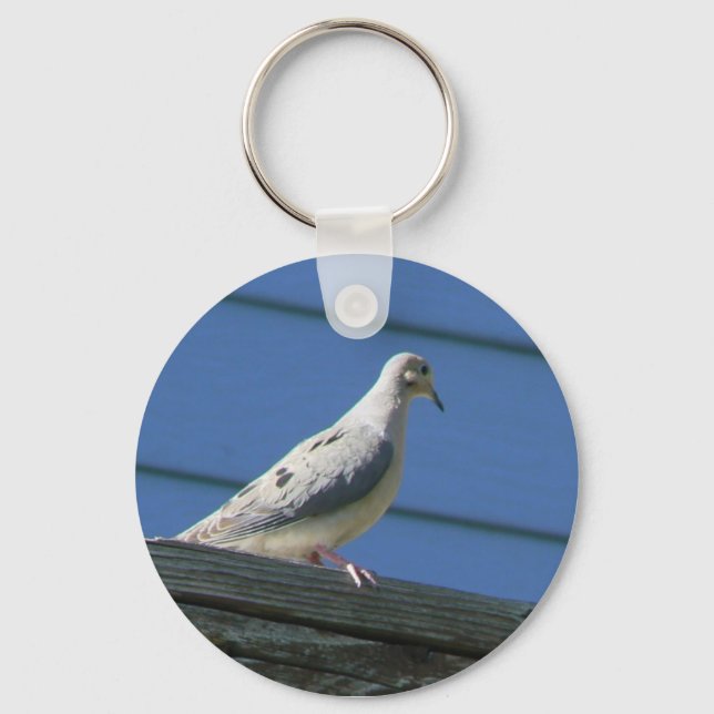Mourning Dove on Deck Key Ring (Front)