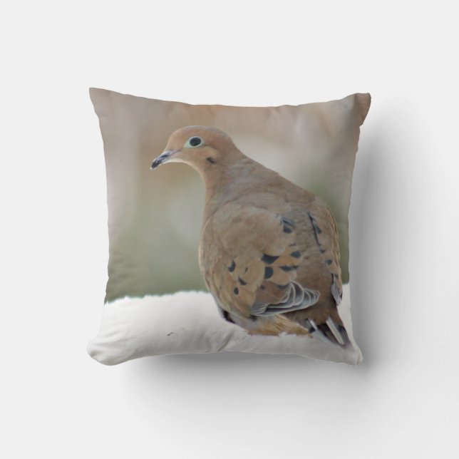 Mourning dove photography cushion (Front)
