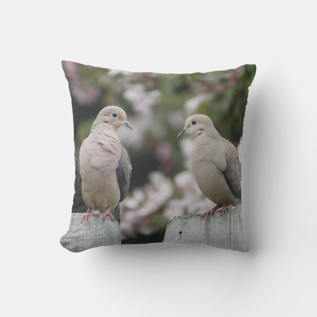 Mourning Doves Photo Cushion (Front)
