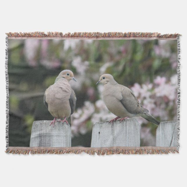Mourning Doves Photo Throw Blanket (Front)