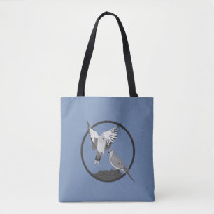Mourning Doves - Wildlife Circle Series Tote Bag