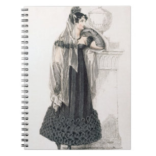 Mourning dress, fashion plate from Ackermann's Rep Notebook