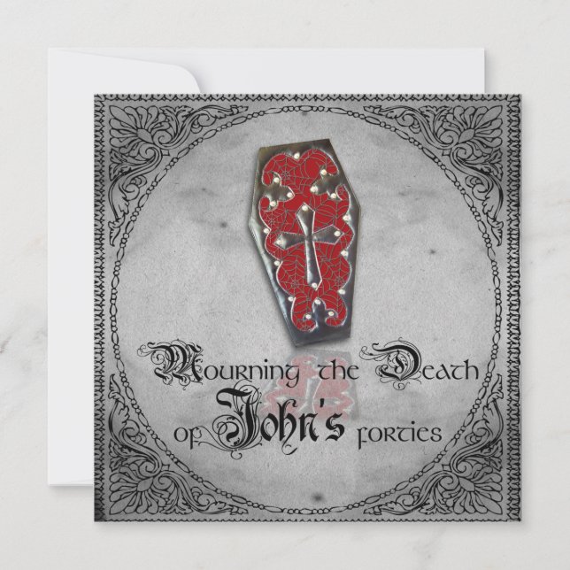 Mourning the Death of (my youth) Party Invitation (Front)