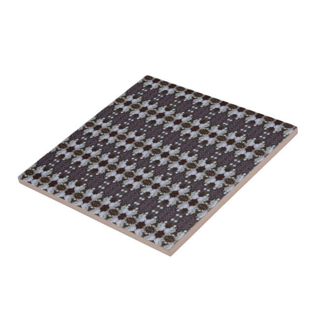 Mourning Tree Bark Patterned 4.25 Sqaure Ceramic Tile (Side)