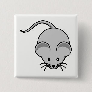Mouse 15 Cm Square Badge
