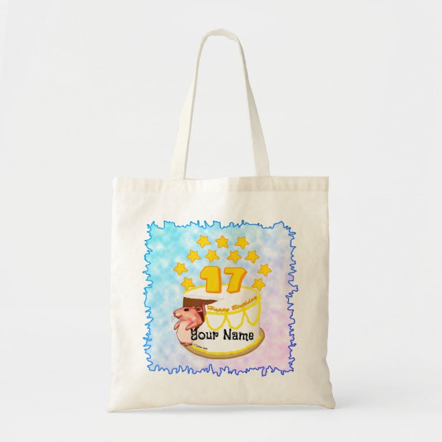  Mouse 17 Year Old Birthday tote bags (Front)