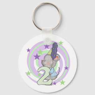 Mouse 2nd Birthday T shirts and Gifts Key Ring