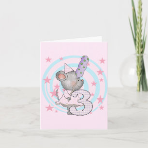 Mouse 3rd Birthday T-shirts and Gifts Card